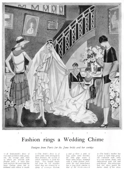 Framed Print : Bridal fashions, 1927 Framed Print : Bridal fashions, 1927