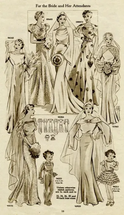 Framed Print : Bride and her attendants 1936 Framed Print : Bride and her attendants 1936
