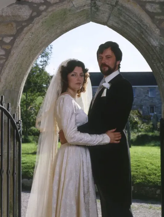 Framed Print : Bride and groom in church doorway, Marazion, Cornwall Framed Print : Bride and groom in church doorway, Marazion, Cornwall