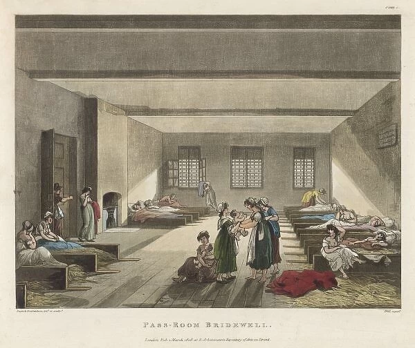 Bridewell, London. Women prisoners, many with children
