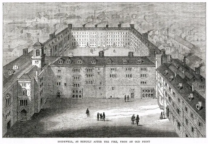 Framed Print : Bridewell Palace in London was built as a residence of King Henry VIII and was one of his homes early in his reign for eight years. Given to City of London Corporation for a orphanage and place of correction for wayward women Framed Print : Bridewell Palace in London was built as a residence of King Henry VIII and was one of his homes early in his reign for eight years. Given to City of London Corporation for a orphanage and place of correction for wayward women