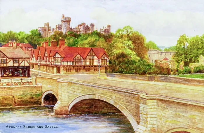 Framed Print : Bridge and Castle, Arundel, West Sussex Framed Print : Bridge and Castle, Arundel, West Sussex