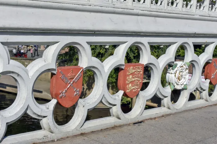 Framed Print : Bridge Heraldry, York Framed Print : Bridge Heraldry, York