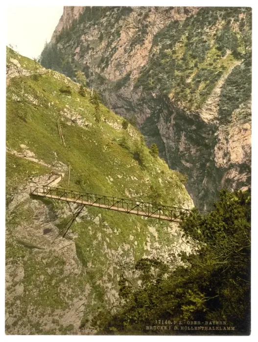 Framed Print : A bridge, Hollenthalklamm, Upper Bavaria, Germany Framed Print : A bridge, Hollenthalklamm, Upper Bavaria, Germany
