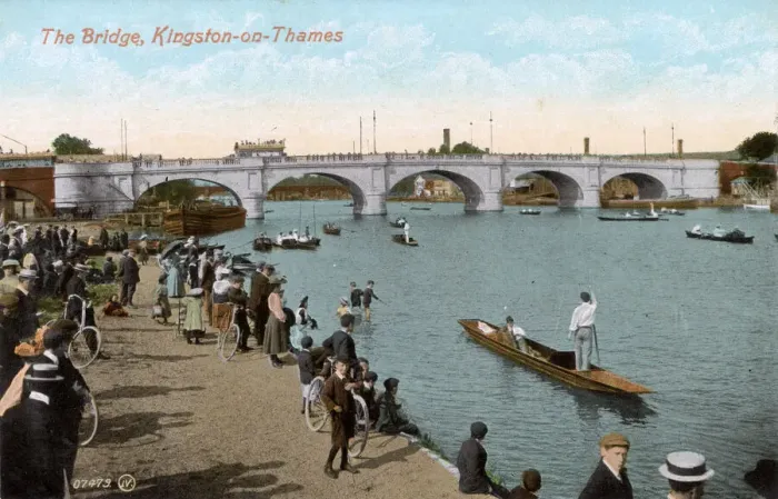 Framed Print : Bridge at Kingston-on-Thames, Surrey Framed Print : Bridge at Kingston-on-Thames, Surrey