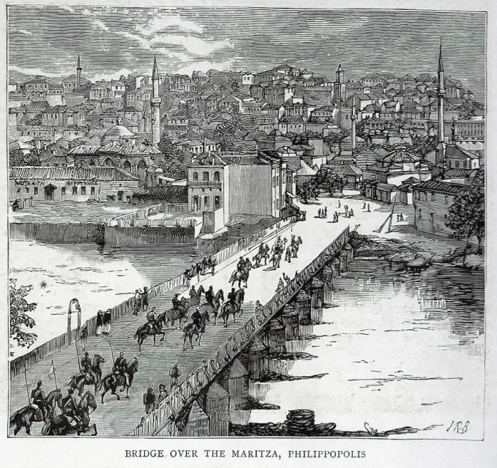 Framed Print : Bridge over the Maritza, Philippopolis Framed Print : Bridge over the Maritza, Philippopolis