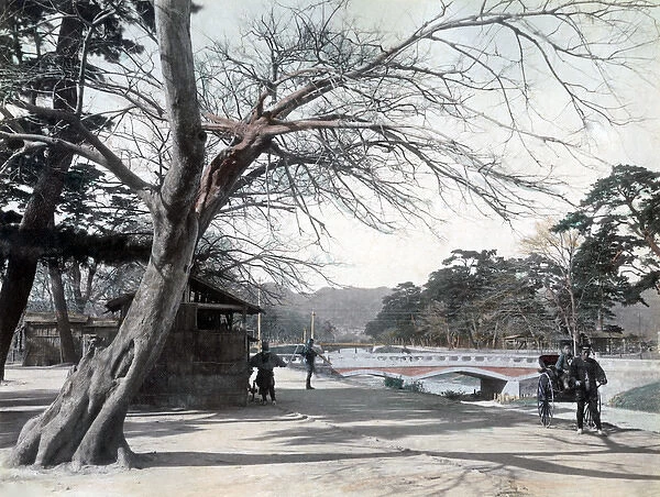 Bridge at Minatogawa, Kobe, Japan, circa 1880s