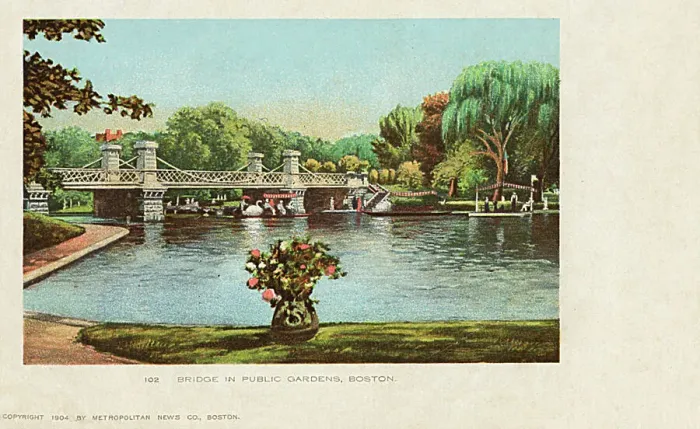 Framed Print : Bridge in the Public Gardens - Boston, Massachusetts Framed Print : Bridge in the Public Gardens - Boston, Massachusetts
