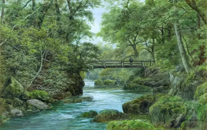 Framed Print : Bridge over a river, Llandrindod Wells, Powys, Wales Framed Print : Bridge over a river, Llandrindod Wells, Powys, Wales