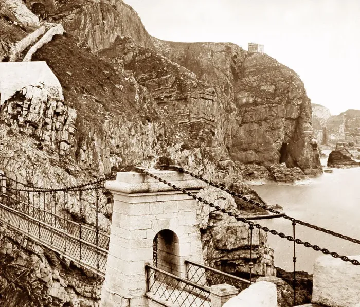 Framed Print : Bridge to South Stack Lighthouse near Holyhead Framed Print : Bridge to South Stack Lighthouse near Holyhead
