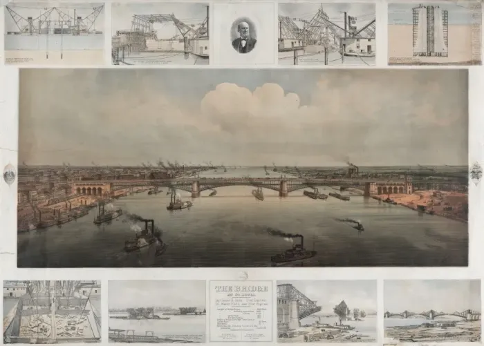 Framed Print : The bridge at St. Louis Framed Print : The bridge at St. Louis