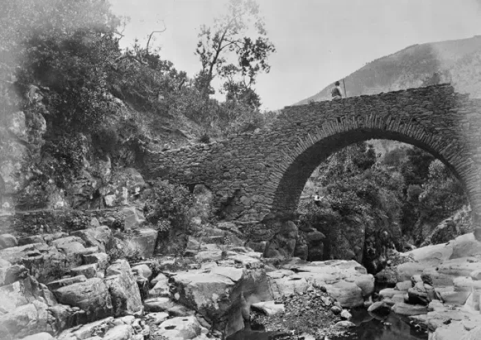 Framed Print : Bridge over stream bed Framed Print : Bridge over stream bed