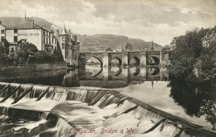 Framed Print : The Bridge and Weir - Llangollen, Wales Framed Print : The Bridge and Weir - Llangollen, Wales