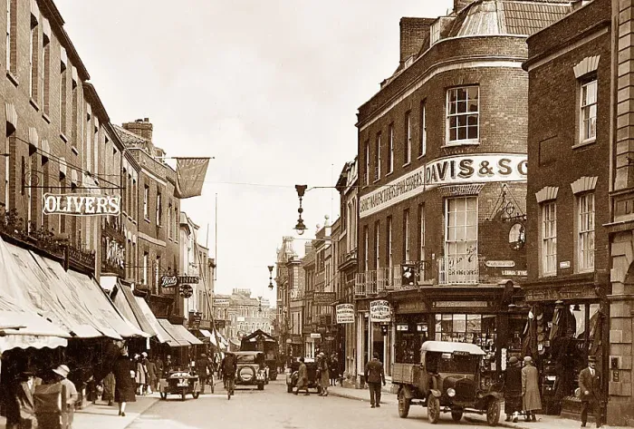 Framed Print : Bridgwater Fore Street probably 1920s Framed Print : Bridgwater Fore Street probably 1920s