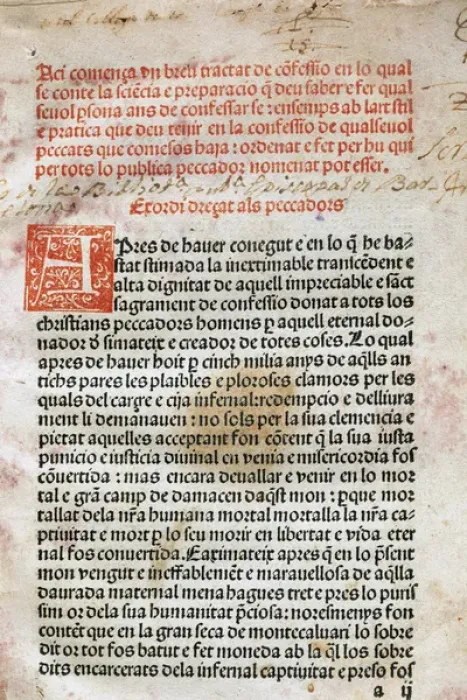 Framed Print : Brief Treaty of Confession. Incunabula Framed Print : Brief Treaty of Confession. Incunabula