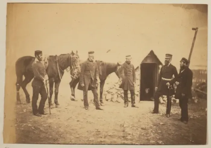 Framed Print : Brigadier-General Garrett & officers of his staff Framed Print : Brigadier-General Garrett & officers of his staff