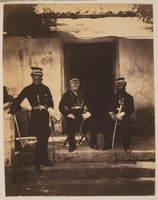 Framed Print : Brigadier General Lockyer & two of his staff Framed Print : Brigadier General Lockyer & two of his staff