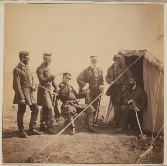 Framed Print : Brigadier McPherson & officers of the 4th Division Captain H Framed Print : Brigadier McPherson & officers of the 4th Division Captain H