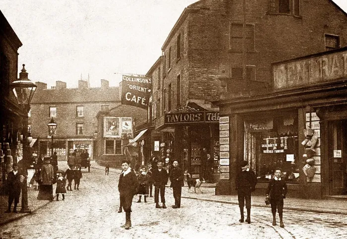 Framed Print : Brighouse Briggate early 1900s Framed Print : Brighouse Briggate early 1900s