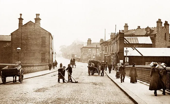 Framed Print : Brighouse Huddersfield Road early 1900s Framed Print : Brighouse Huddersfield Road early 1900s