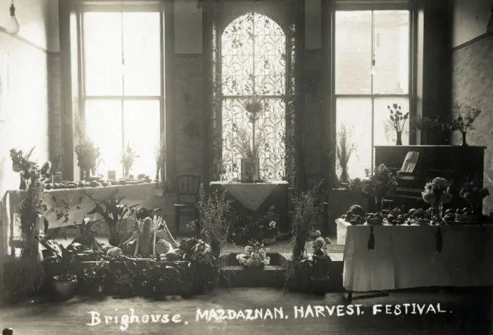 Framed Print : Brighouse, West Yorkshire - Mazdaznan - Harvest Festival Framed Print : Brighouse, West Yorkshire - Mazdaznan - Harvest Festival