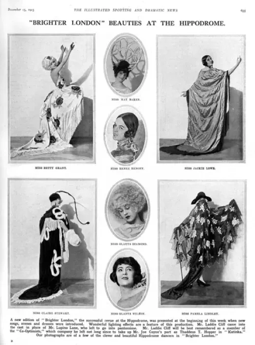 Framed Print : Brighter London - Beauties at the London Hippodrome Framed Print : Brighter London - Beauties at the London Hippodrome