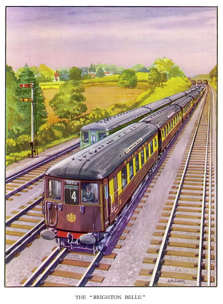 The Brighton Belle Railway Vintage Retro Oldschool Old Good Price Poster