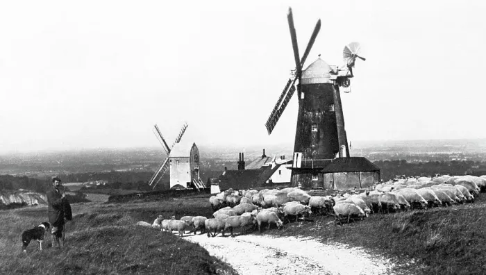 Framed Print : Brighton - Clayton Windmills Jack and Jill Framed Print : Brighton - Clayton Windmills Jack and Jill