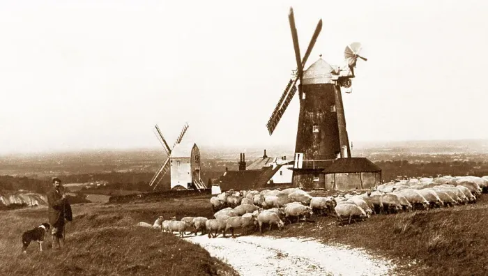 Framed Print : Brighton - Clayton Windmills Jack and Jill Framed Print : Brighton - Clayton Windmills Jack and Jill
