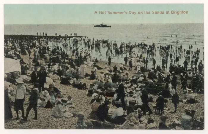 Framed Print : Brighton / Crowded Beach Framed Print : Brighton / Crowded Beach