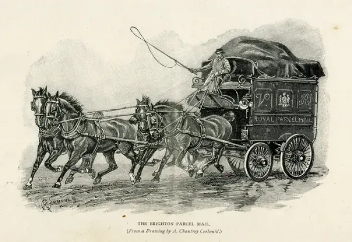 Framed Print : Brighton Parcel Mail Coach Framed Print : Brighton Parcel Mail Coach