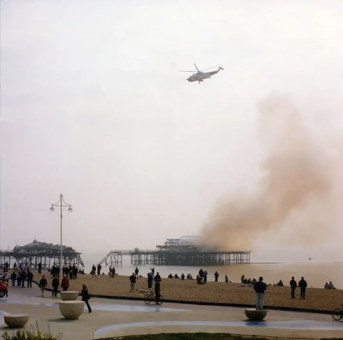 Framed Print : Brighton West Pier - On Fire Framed Print : Brighton West Pier - On Fire