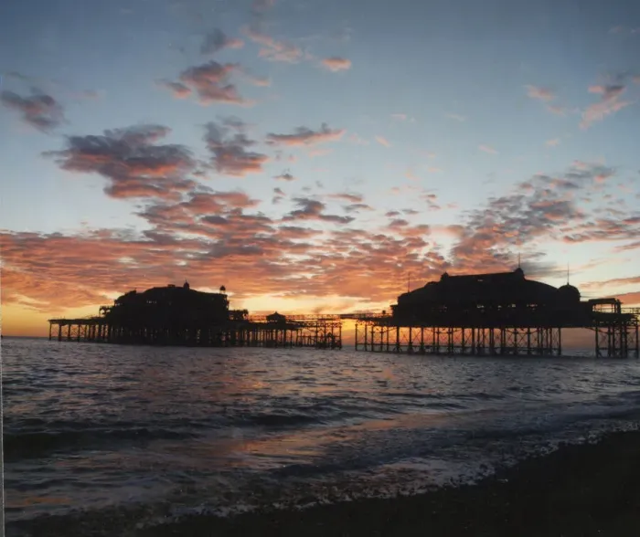 Framed Print : Brighton West Pier - Sunset Framed Print : Brighton West Pier - Sunset