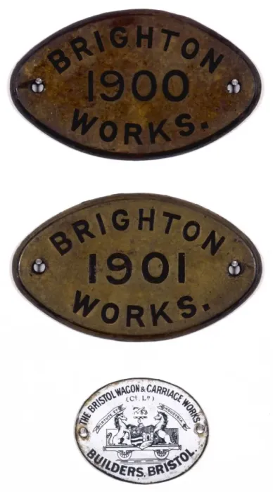 Framed Print : Brighton Works brass plates Framed Print : Brighton Works brass plates