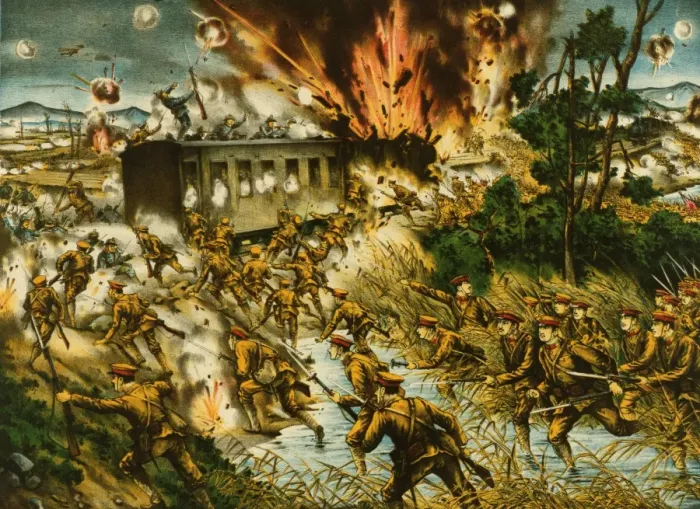 Framed Print : The brilliant exploit of the Noshido(?) Infantry Company des Framed Print : The brilliant exploit of the Noshido(?) Infantry Company des