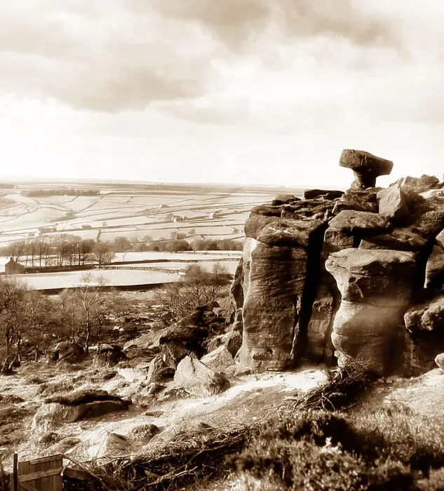 Framed Print : Brimham Rocks in the 1930s Framed Print : Brimham Rocks in the 1930s