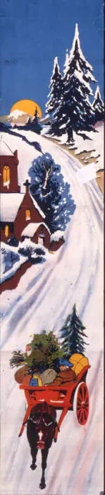 Framed Print : Bringing home Christmas decorations in the snow Framed Print : Bringing home Christmas decorations in the snow