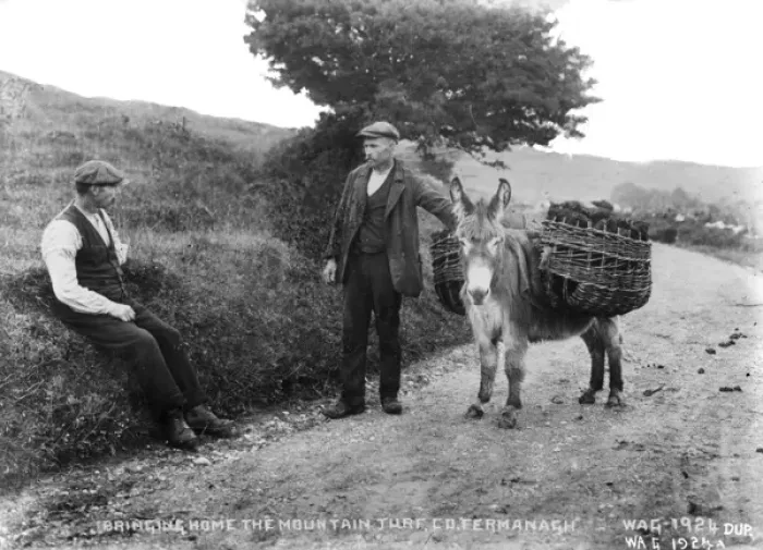 Framed Print : Bringing Home the Mountain Turf, Co. Fermanagh Framed Print : Bringing Home the Mountain Turf, Co. Fermanagh