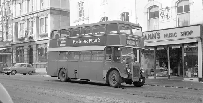 Framed Print : Bristol 1425 double decker bus, regn. WNO483