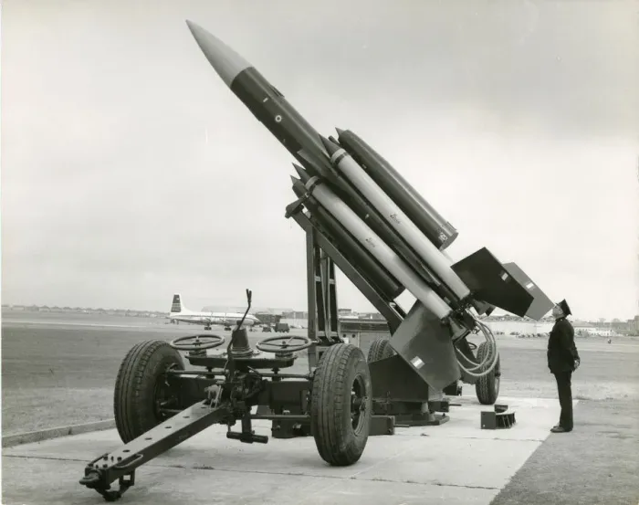 Framed Print : Bristol Bloodhound guided missile unveiled at Filton Framed Print : Bristol Bloodhound guided missile unveiled at Filton