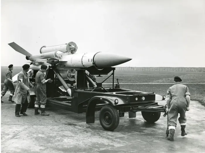 Framed Print : Bristol Bloodhound surface-to-air missile, North Coates Framed Print : Bristol Bloodhound surface-to-air missile, North Coates