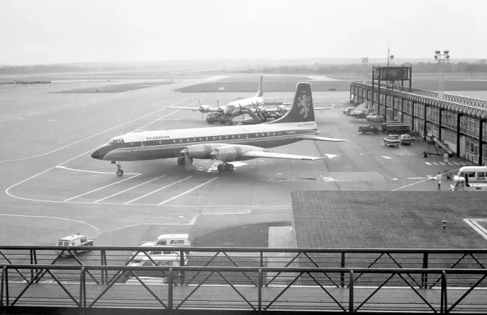 Framed Print : Bristol Britannia 301 G-AOVJ Framed Print : Bristol Britannia 301 G-AOVJ