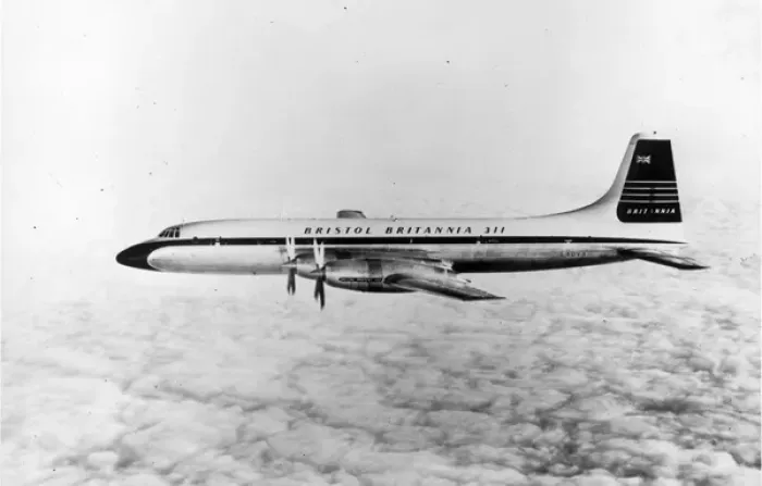 Framed Print : Bristol Britannia 311 G-AOVA Framed Print : Bristol Britannia 311 G-AOVA