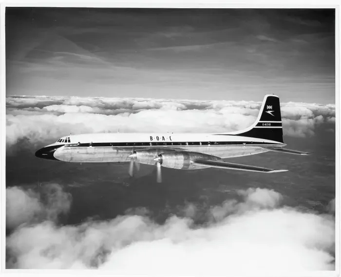 Framed Print : Bristol Britannia 312 G-AOVB Framed Print : Bristol Britannia 312 G-AOVB