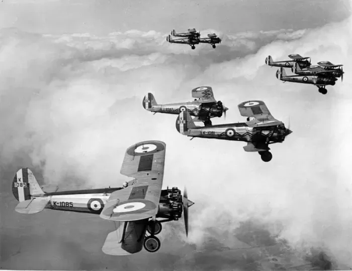 Framed Print : Bristol Bulldog IIAs including J9587 K1080 K1081 and K108 Framed Print : Bristol Bulldog IIAs including J9587 K1080 K1081 and K108