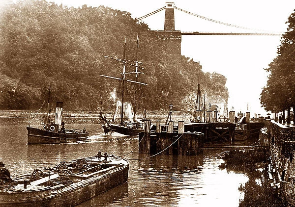 Bristol Clifton Suspension Bridge early 1900s