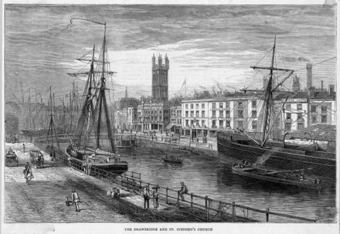 Framed Print : Bristol Drawbridge Framed Print : Bristol Drawbridge