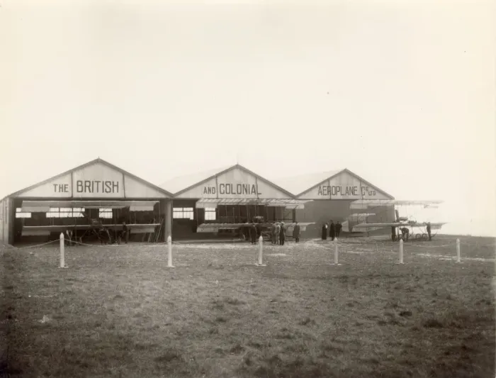 Framed Print : The Bristol Flying School at Larkhill near Stonehenge
