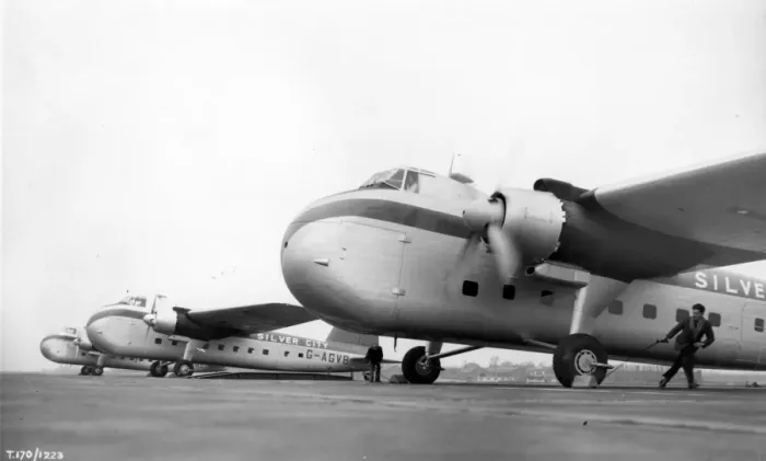 Framed Print : Three Bristol Freighter 21s including G-AGVB Framed Print : Three Bristol Freighter 21s including G-AGVB