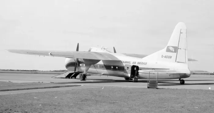 Framed Print : Bristol Freighter Mk. 32 G-AOUV Framed Print : Bristol Freighter Mk. 32 G-AOUV